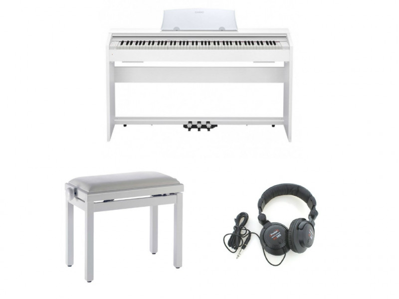 Piano Casio PX 770 BLANC MAT PACK PREMIUM Dor lami
