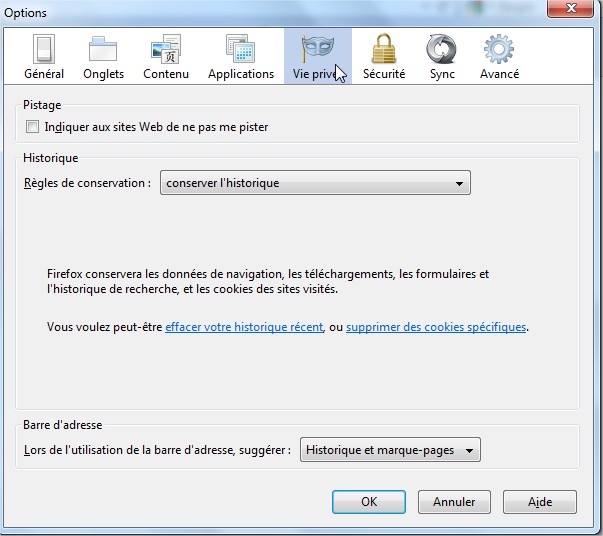 activer cookies mozilla firefox 2